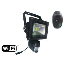 security floodlight with wireless wifi hidden camera built in pir motion sensor